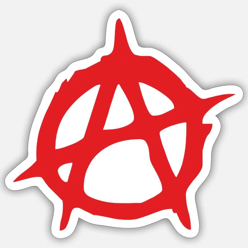 Anarchy Red Sticker size S (10 x 10 cm)