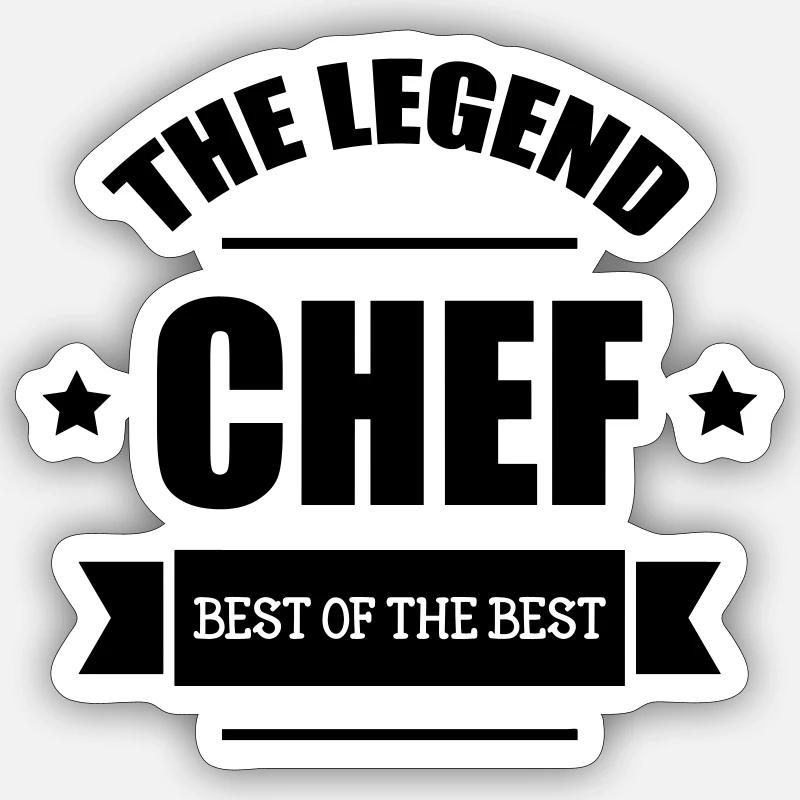 Chef cooking Sticker size S (10 x 10 cm)