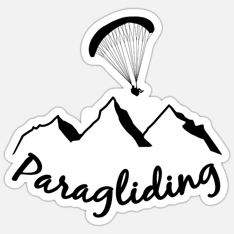 Paragliding Sticker size S (10 x 10 cm)