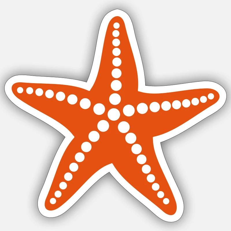 Starfish - Sticker size S (10 x 10 cm) - white matte