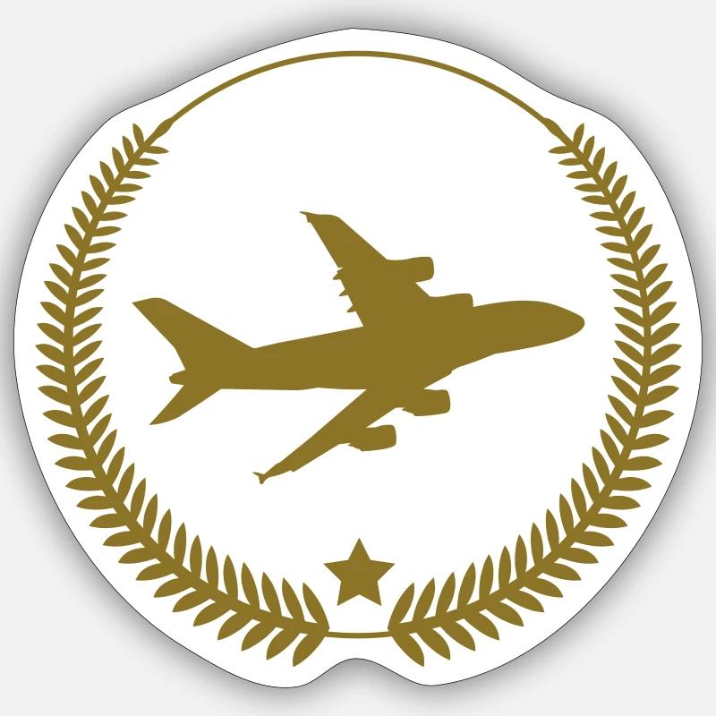 Aviation / Luftfahrt - Sticker taille S (10 x 10 cm) - blanc mat