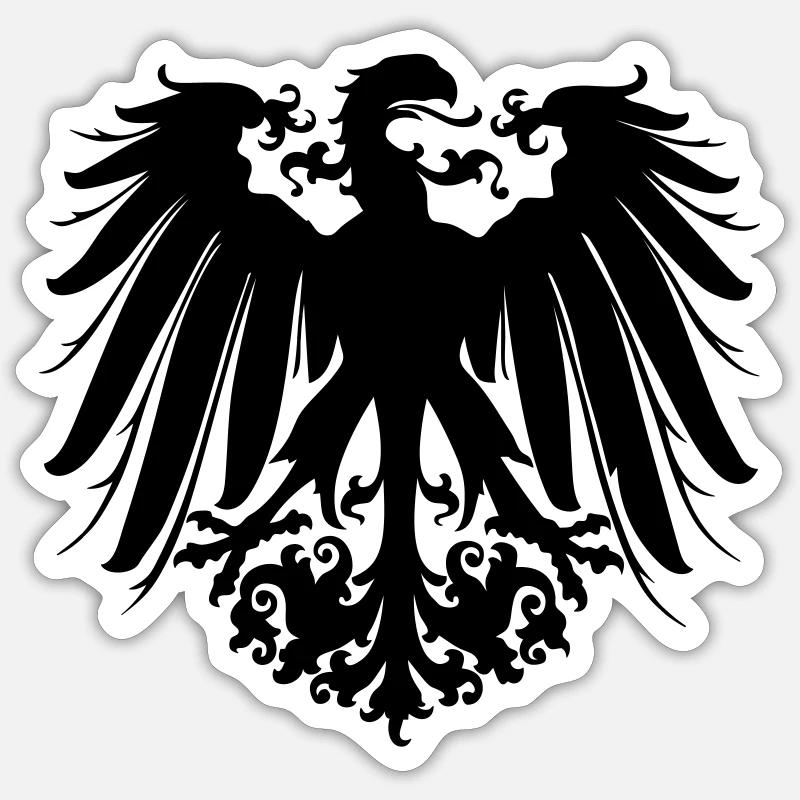 Adler - Sticker Größe S (10 x 10 cm) - Mattweiß