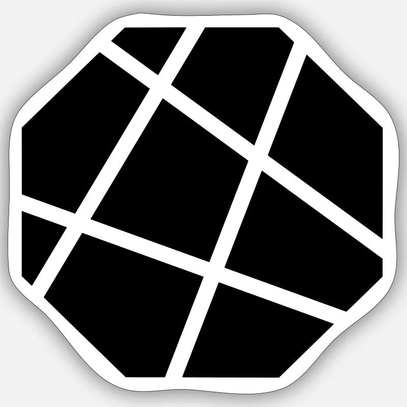 Grille octogone Sticker taille S (10 x 10 cm)