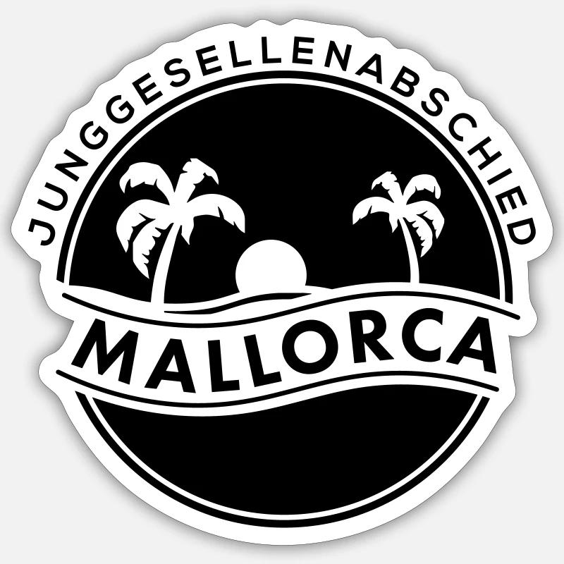 Mallorca - Sticker Größe S (10 x 10 cm) - Mattweiß