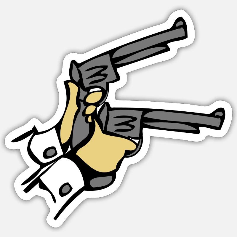 Référence dell pistolets de mains armes Sticker taille S (10 x 10 cm)