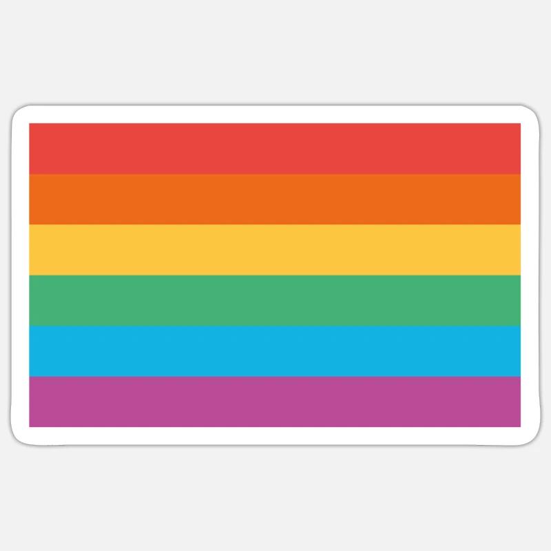 Pride Flag - Rainbow - Sticker size S (10 x 10 cm) - white matte