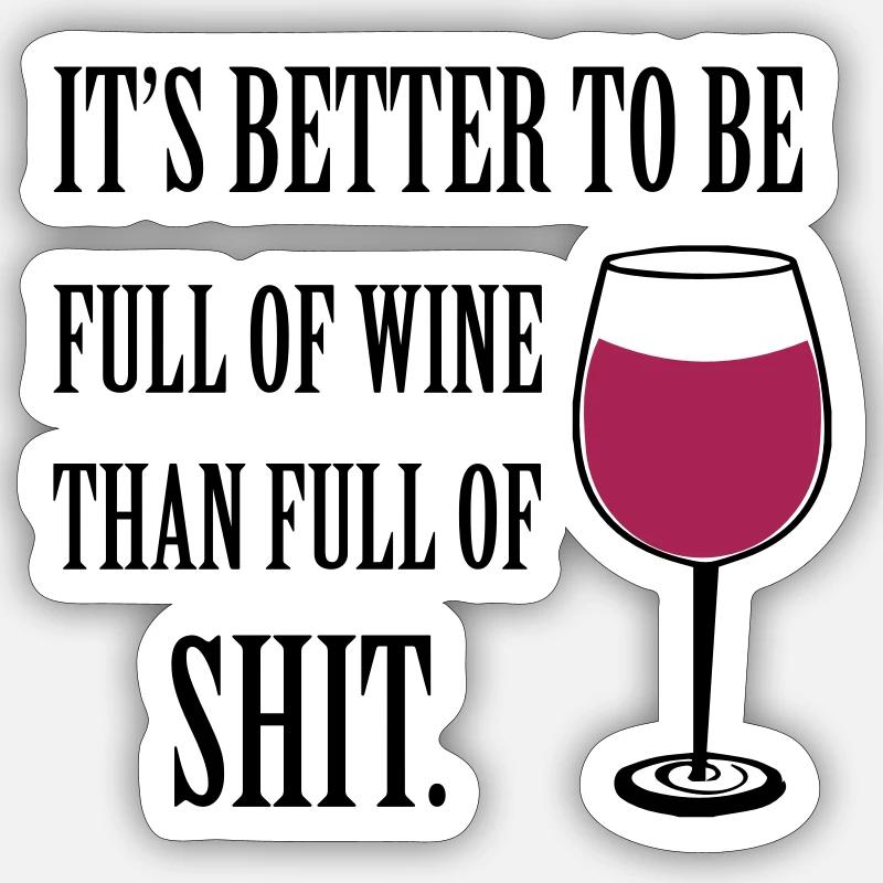 Wine - Sticker size S (10 x 10 cm) - white matte