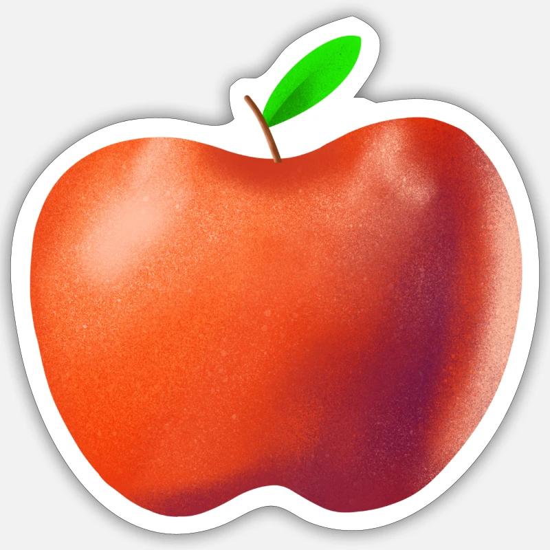 Belle pomme - Sticker taille S (10 x 10 cm) - blanc mat