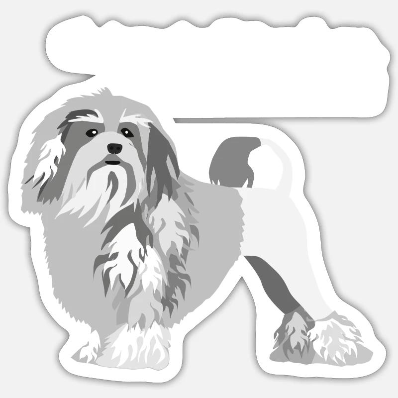 Löwchen grau - Sticker Größe S (10 x 10 cm) - Mattweiß