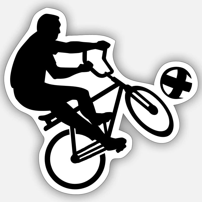 Cycle ball - Sticker taille S (10 x 10 cm) - blanc mat
