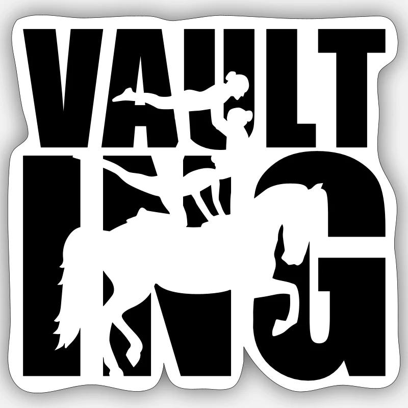 Vaulting - Sticker taille S (10 x 10 cm) - blanc mat