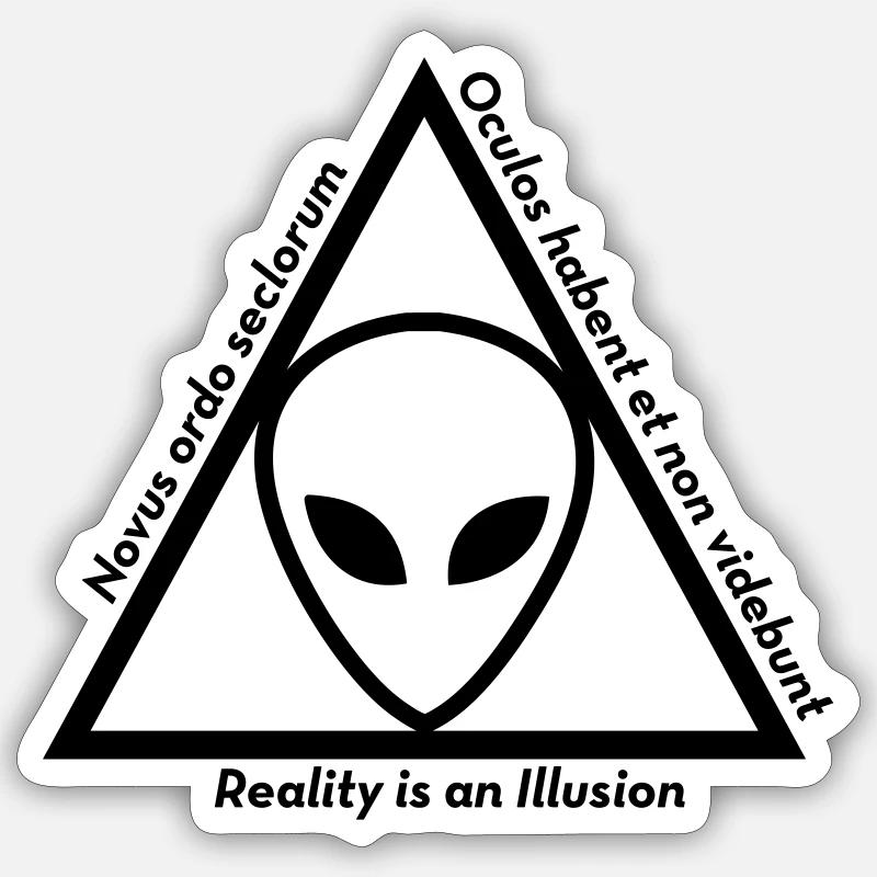 Ufo Alien Raum außerirdisches Aussenseiter Sticker Größe S (10 x 10 cm)