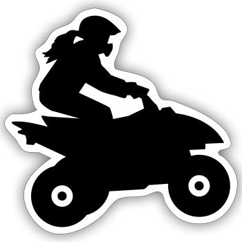 Quad - Sticker Größe S (10 x 10 cm) - Mattweiß - Vorne