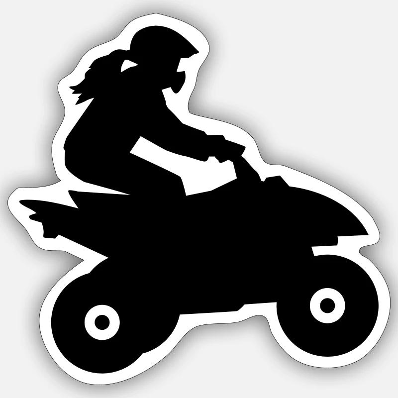 Quad - Sticker size S (10 x 10 cm) - white matte