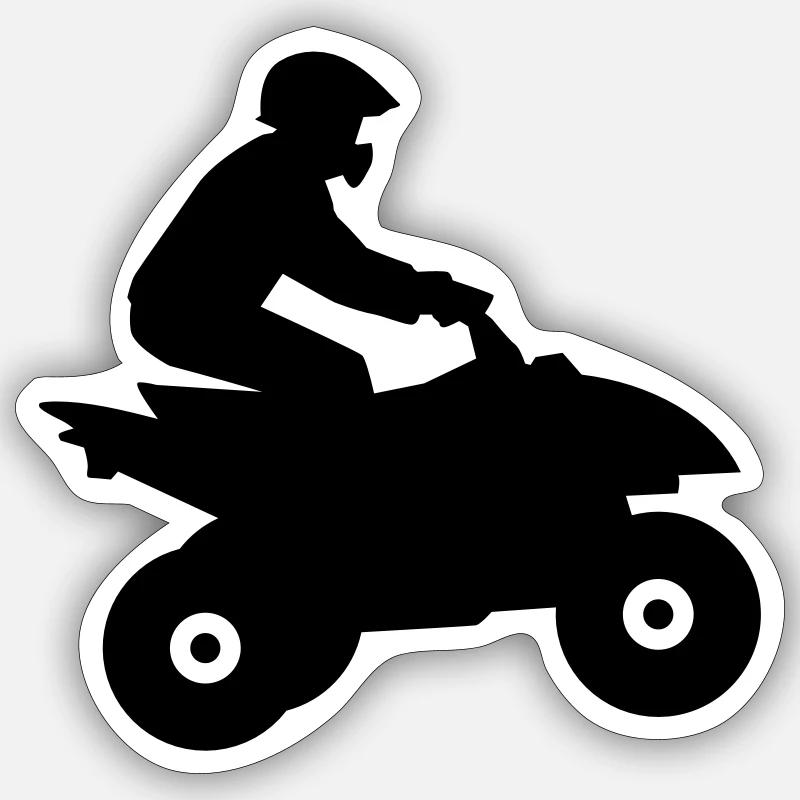 Quad - Sticker size S (10 x 10 cm) - white matte