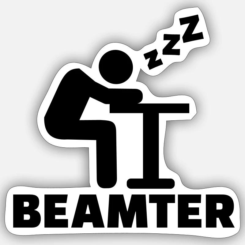 Beamter - Sticker Größe S (10 x 10 cm) - Mattweiß