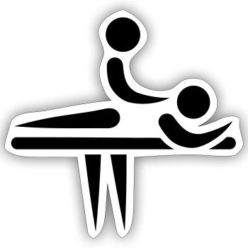Physiotherapist - Sticker size S (10 x 10 cm) - white matte - Front