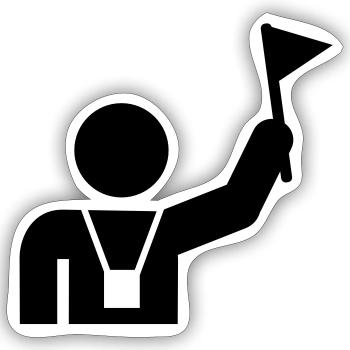 Tour guide - Sticker size S (10 x 10 cm) - white matte - Front