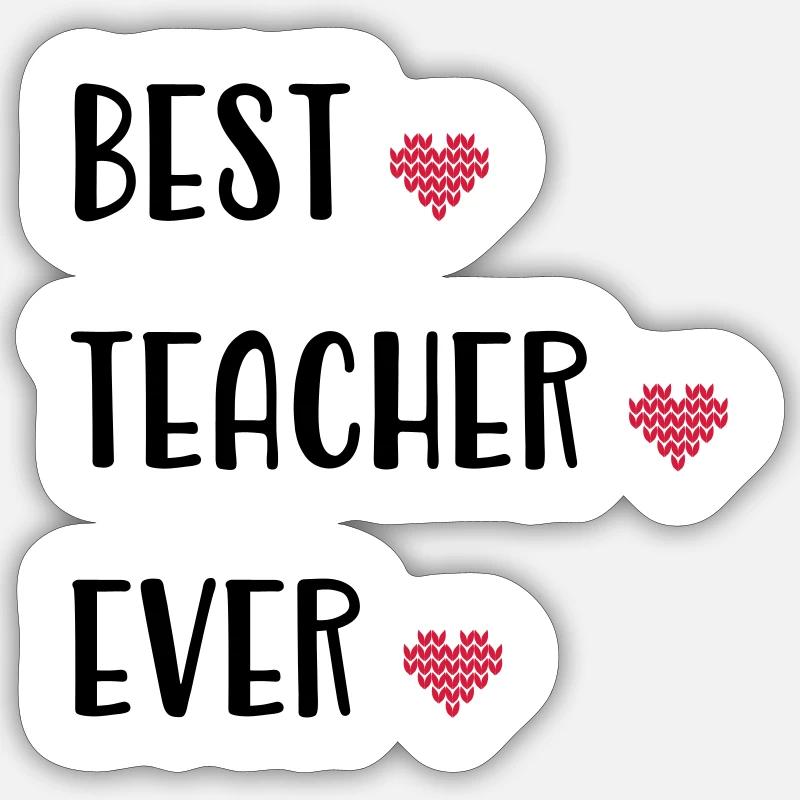 Lehrer - Sticker Größe S (10 x 10 cm) - Mattweiß