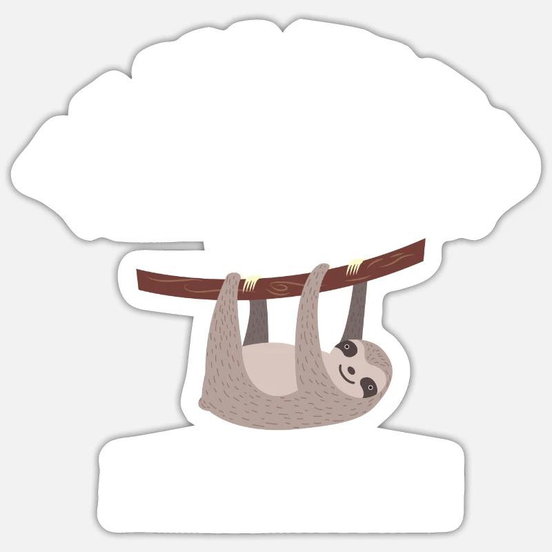 Faultier Running Team... - Sticker size S (10 x 10 cm) - white matte