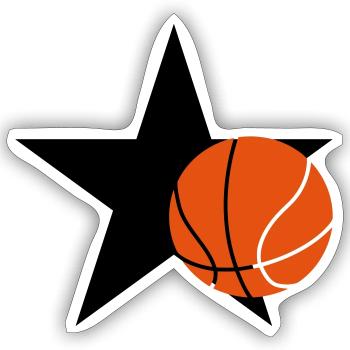 Basketball - Basket Ball - Game - Sport - Player - Sticker size S (10 x 10 cm) - white matte - Front