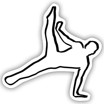 Gymnastics, gymnast - Sticker size S (10 x 10 cm) - white matte - Front
