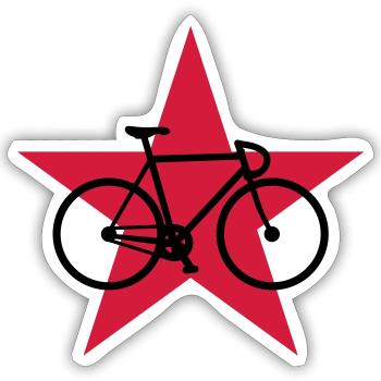 Cyclisme / Cycliste / Vélo / VTT / BMX - Sticker taille S (10 x 10 cm) - blanc mat - Devant
