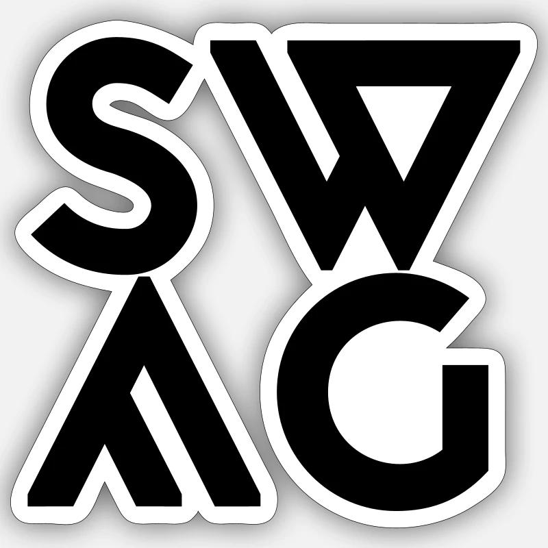 Swag - Sticker taille S (10 x 10 cm) - blanc mat