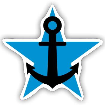 Seemann / Boot / Marine / Meer / Fischer - Sticker Größe S (10 x 10 cm) - Mattweiß - Vorne