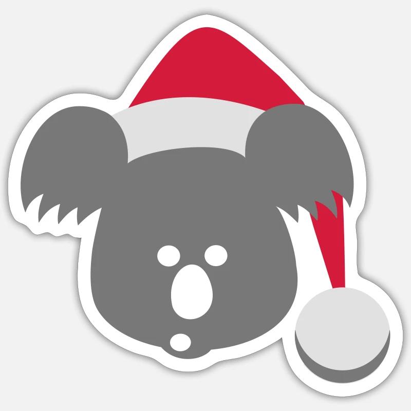 Koala Design Nikoalaus - Sticker taille S (10 x 10 cm) - blanc mat