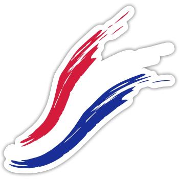 frankreich flagge farbe gemalt tropfen team heimat - Sticker Größe S (10 x 10 cm) - Mattweiß - Vorne