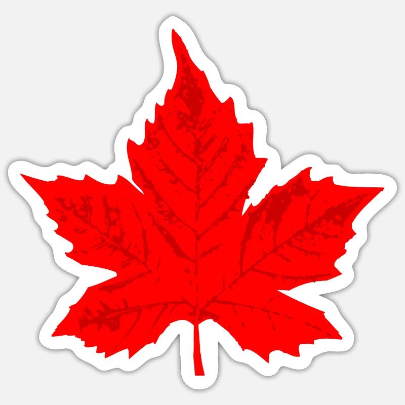 Canada - Kanada - Maple Leaf - Ahornblatt - Sticker Größe S (10 x 10 cm) - Mattweiß