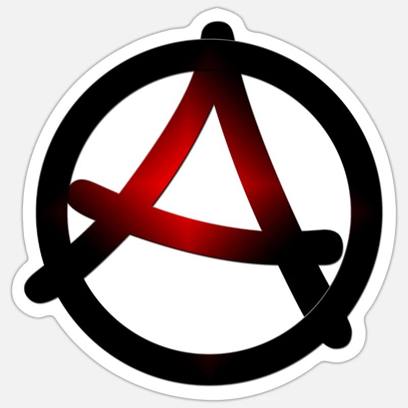 Anarchy, anarchy, anarchist symbol Sticker size S (10 x 10 cm)
