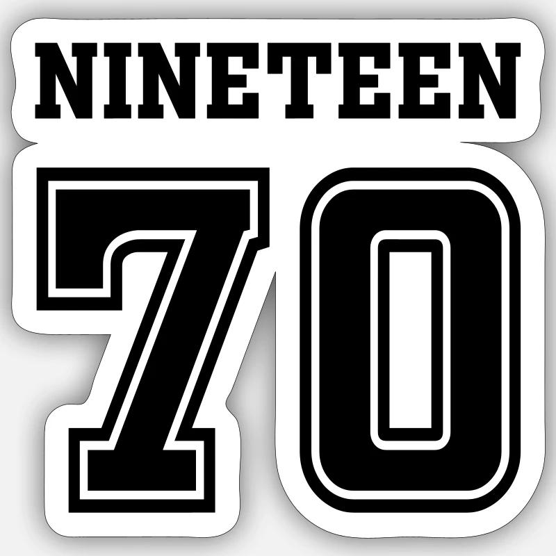 1970 - Sticker Größe S (10 x 10 cm) - Mattweiß