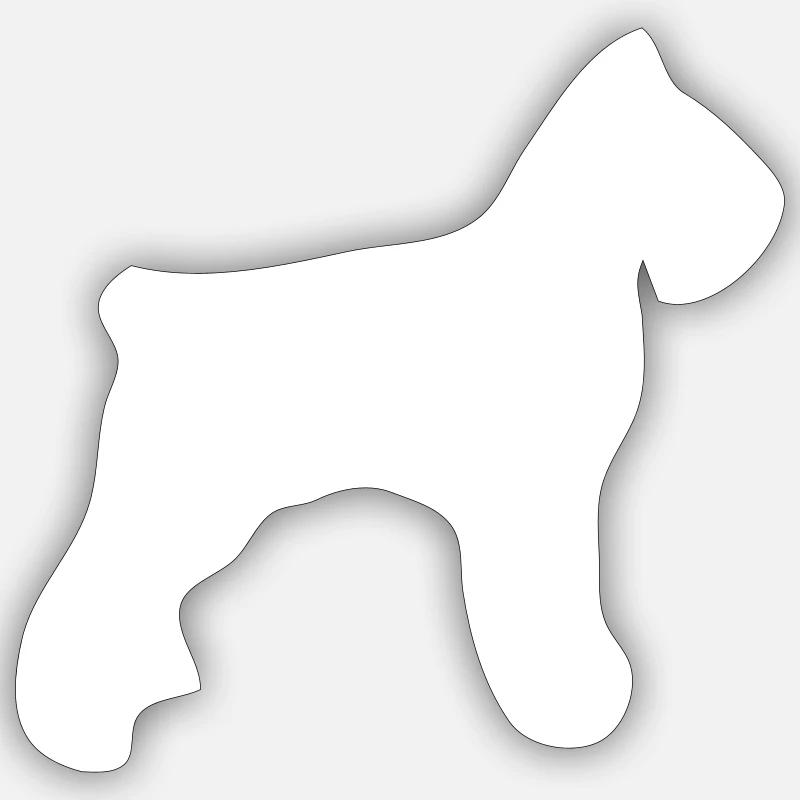 Riesenschnauzer - Sticker Größe S (10 x 10 cm) - Mattweiß