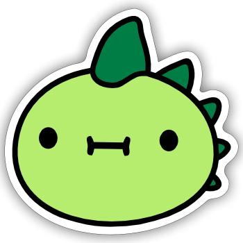 dinosaurier kopf gesicht - Sticker Größe S (10 x 10 cm) - Mattweiß - Vorne