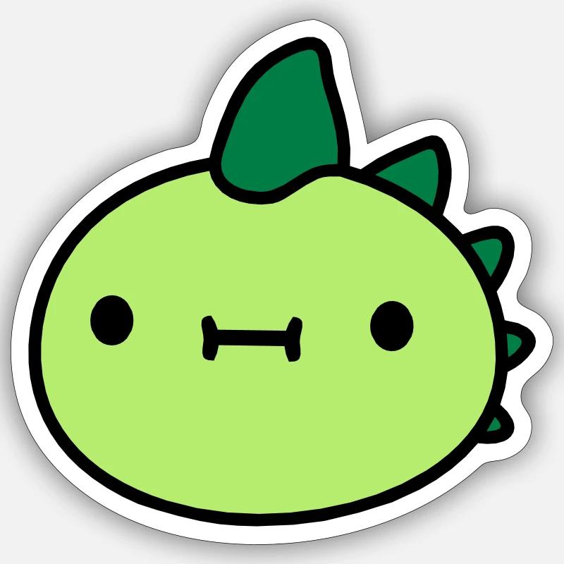 dinosaur head face Sticker size S (10 x 10 cm)