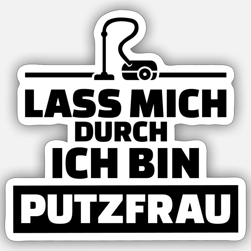 Putzfrau Sticker Größe S (10 x 10 cm)