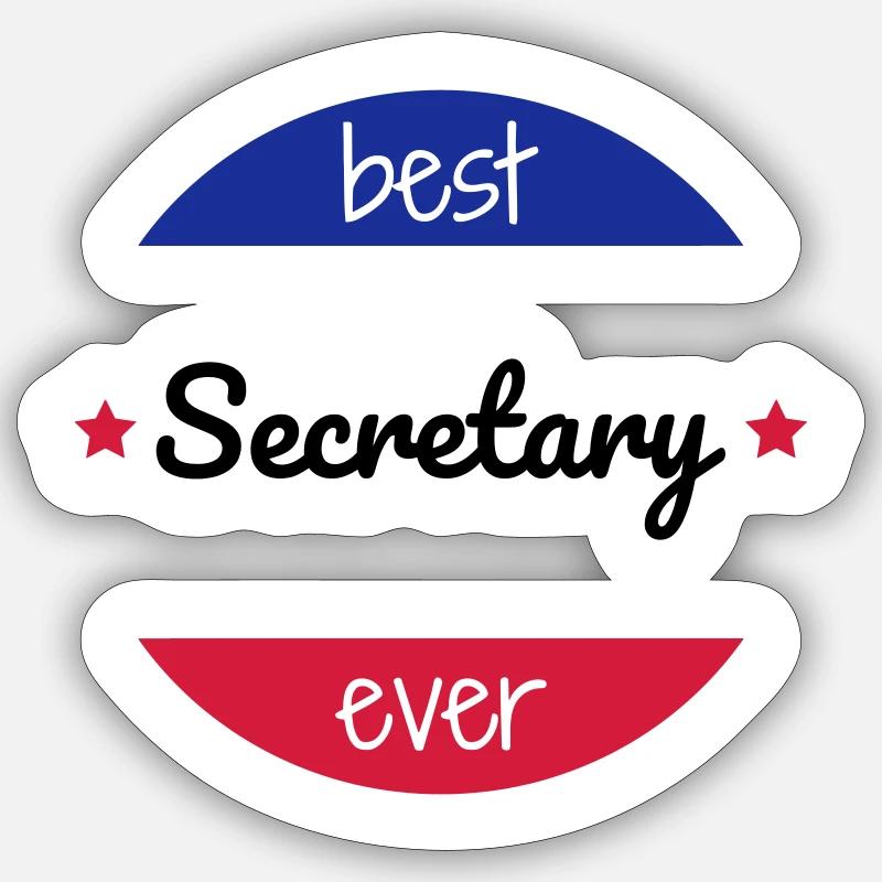 Sekretärin / Sekretariat / Assistenten / Manager - Sticker Größe S (10 x 10 cm) - Mattweiß