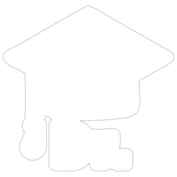 Doktor Dr. und Doktorhut - Sticker Größe S (10 x 10 cm) - Mattweiß - Vorne
