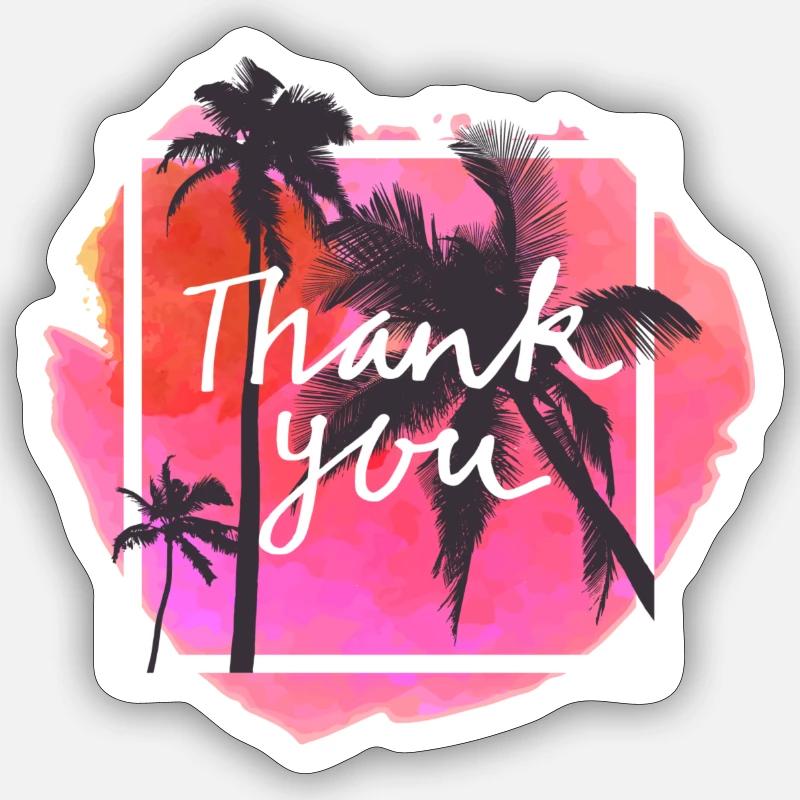 Je vous remercie - Sticker taille S (10 x 10 cm) - blanc mat