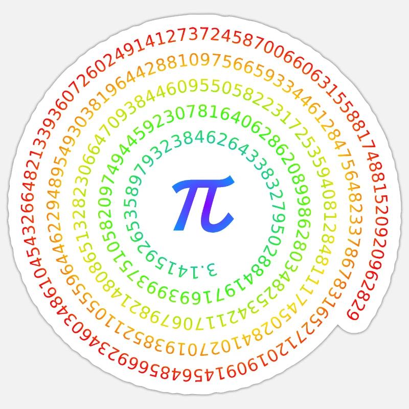 pi - Sticker size S (10 x 10 cm) - white matte
