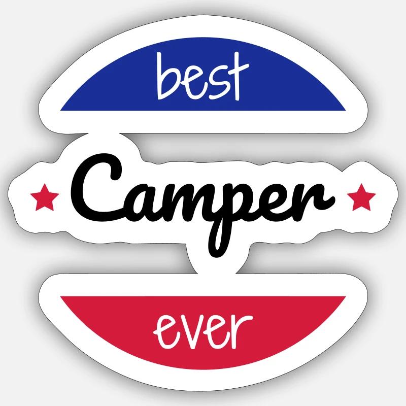 Camping / Camper / Campeur / Camp / Scout Sticker size S (10 x 10 cm)