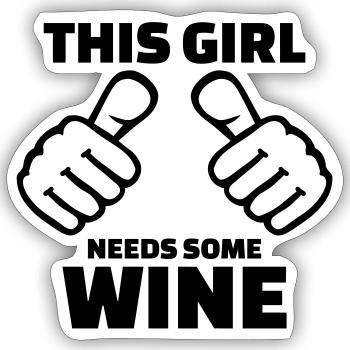 Wein - Sticker Größe S (10 x 10 cm) - Mattweiß - Vorne