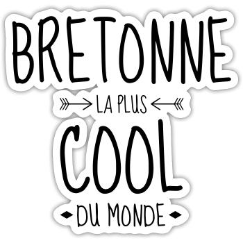 Bretagne / Breton / Bretonne / BZH / Breizh - Sticker taille S (10 x 10 cm) - blanc mat - Devant