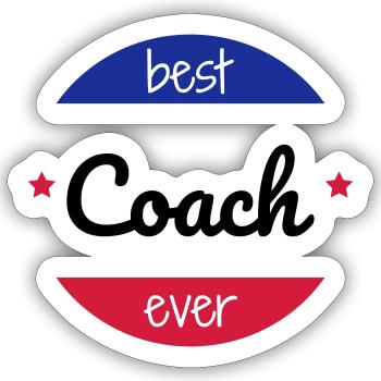 Coach / Coaching / Trainer / Sport - Sticker Größe S (10 x 10 cm) - Mattweiß - Vorne