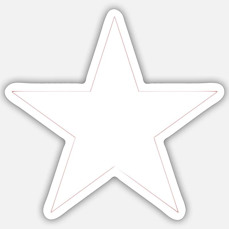 A white star - Sticker size S (10 x 10 cm) - white matte