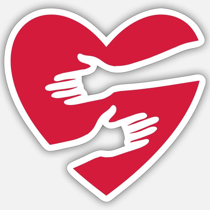 étreinte Sticker taille S (10 x 10 cm)