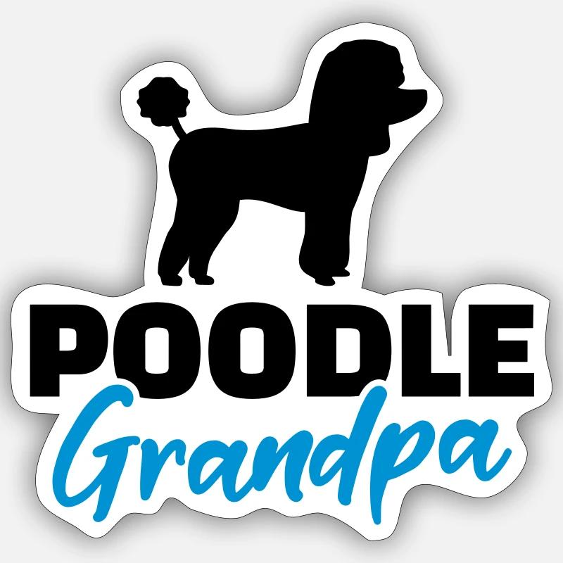 Caniche Sticker taille S (10 x 10 cm)