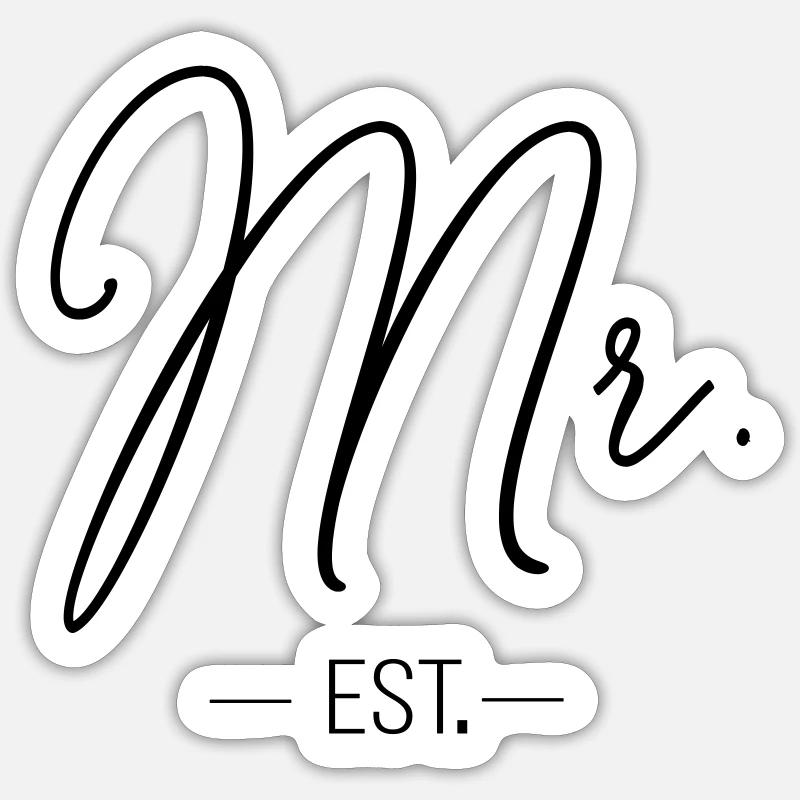 mr_est - Sticker size S (10 x 10 cm) - white matte